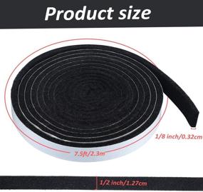 img 3 attached to 🔥 High Temperature Self-Adhesive BBQ Gasket Tape for Smoker Grills - Black, 7.5 Ft Length, 1/8 Inch Thickness (2 Rolls, 0.5 Inch Width)