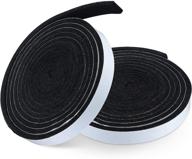 🔥 high temperature self-adhesive bbq gasket tape for smoker grills - black, 7.5 ft length, 1/8 inch thickness (2 rolls, 0.5 inch width) logo