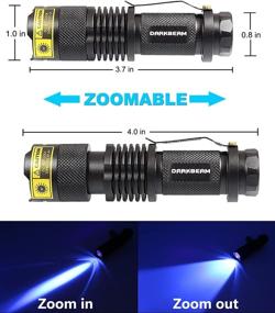 img 3 attached to Pet UV 365nm Wood's Lamp DARKBEAM Blacklight Flashlight - Portable Mini Handheld Torch for Detecting Dog Urine and Pet Stains, Resin Curing, and 370nm Anti-counterfeiting Identification
