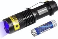 pet uv 365nm wood's lamp darkbeam blacklight flashlight - portable mini handheld torch for detecting dog urine and pet stains, resin curing, and 370nm anti-counterfeiting identification logo