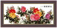 cross stitch flower chinese style logo