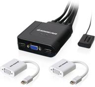 💻 iogear gcs72mdpkit: комплект для kvm с кабелями для 2 портов vga и mini displayport с аудио логотип