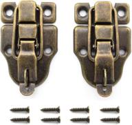 🦆 sdtc tech 2-pack retro bronze style box toggle latch: the perfect antique metal duckbilled hasp latch catch for jewelry box, cabinet, and more логотип