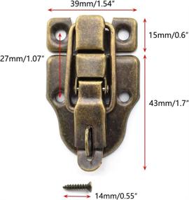 img 2 attached to 🦆 SDTC Tech 2-Pack Retro Bronze Style Box Toggle Latch: The Perfect Antique Metal Duckbilled Hasp Latch Catch for Jewelry Box, Cabinet, and More