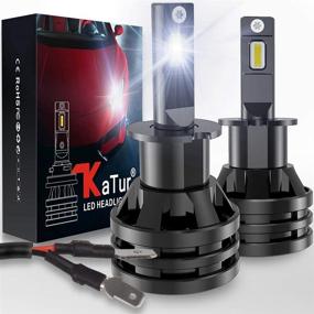 img 4 attached to KaTur H3 LED Headlight Bulbs Mini Design Upgraded with CREE Chips: Super Bright 12000 Lumens Waterproof All-in-One LED Headlight Conversion Kit 55W 6500K Xenon White - 2 Years Warranty