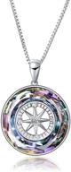 🧭 aoboco sterling silver compass necklace with color-changing crystal pendant - perfect birthday and graduation gift for women, men, and girls logo