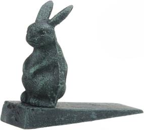 img 1 attached to 🐇 SEO-friendly Door Wedge: Verde Bunny Cast Iron Rabbit