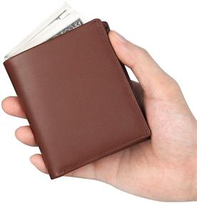 img 3 attached to Genuine Leather Men's Accessories- Amelleon Trifold Wallet with Multiple Pockets