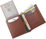genuine leather men's accessories- amelleon trifold wallet with multiple pockets logo