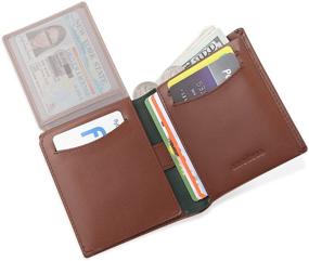 img 4 attached to Genuine Leather Men's Accessories- Amelleon Trifold Wallet with Multiple Pockets