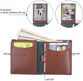 img 1 attached to Genuine Leather Men's Accessories- Amelleon Trifold Wallet with Multiple Pockets