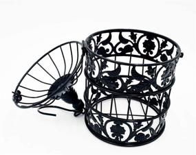 img 1 attached to 🐦 Metal Wall Hanging Bird Cage for Small Birds - Perfect Wedding Party Decoration - Indoor/Outdoor - 9.8INCH and 13.8INCH - Color Options: Black, White, Bronze - Pack of 1