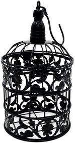 img 4 attached to 🐦 Metal Wall Hanging Bird Cage for Small Birds - Perfect Wedding Party Decoration - Indoor/Outdoor - 9.8INCH and 13.8INCH - Color Options: Black, White, Bronze - Pack of 1