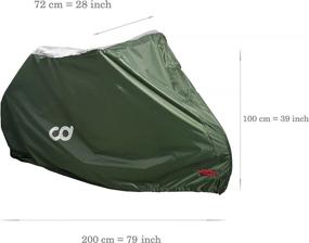 img 3 attached to 🚲 CyclingDeal Outdoor Bike Storage Cover - Large (L) Bike - Heavy Duty 190T Polyester Material, Waterproof for Mountain, Electric & Road Bikes, Dust Protection during Various Weather Conditions