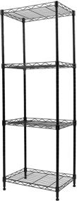 img 4 attached to REGILLER 4-Tier Metal Wire Shelving: Perfect Organizer for Pantry, Laundry, Bathroom & Kitchen - Adjustable, Sturdy & Space-saving (Black, 16.8L x 12W x 49H)