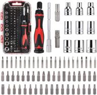 🔧 amazon basics 73-piece magnetic ratchet wrench and screwdriver set: a comprehensive toolkit for versatile repairs and diy projects logo