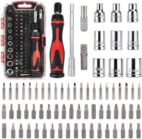 img 4 attached to 🔧 Amazon Basics 73-Piece Magnetic Ratchet Wrench and Screwdriver Set: A Comprehensive Toolkit for Versatile Repairs and DIY Projects