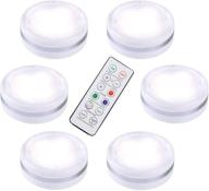 🔦 autopdr 6pcs 16 colors led wireless under cabinet closet lighting - remote/touch control, adjustable color/brightness, aaa battery powered logo