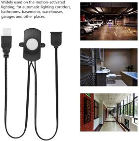img 2 attached to 🚀 fosa LED PIR Motion Detectors Switch: Auto-sensing Infrared Sensor for LED Strip with USB Interface (Black)