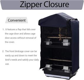 img 1 attached to 🐦 Bonaweite Parrot Cage Cover - Universal Blackout Pet Shade for Windproof and Light-Proof Sleep, Reducing Distractions at Night - Birdcage Accessories Cloth (Cage Not Included)