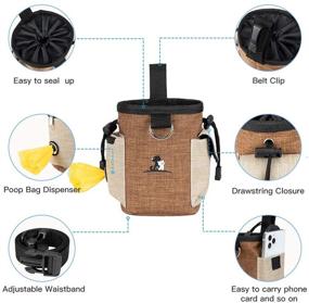 img 1 attached to EXCELLENT ELITE SPANKER Dog Treat Pouch with Dog Bowl - Ideal Snack Container for Effective Training & Convenient Pet Walking