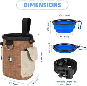 img 3 attached to EXCELLENT ELITE SPANKER Dog Treat Pouch with Dog Bowl - Ideal Snack Container for Effective Training & Convenient Pet Walking