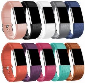 img 1 attached to Полосы для замены Dunfire для Fitbit Charge 2: браслет/браслет/умные-часы - большие и маленькие размеры для мужчин и женщин.