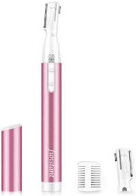 img 4 attached to Enhanced Eyebrow Trimmer: Funstant Electric Razor for Women – Battery-Operated Facial Hair Remover with Comb, Pain-Free & No Pulling Sensation for Face, Chin, Neck, Upper-Lip, and Peach Fuzz