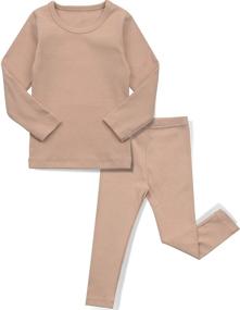 img 4 attached to Comfortable and Stylish: AVAUMA Baby Boys Girls Snug-Fit Cotton Pajama Set for Daily Sleepwear