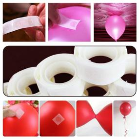 img 1 attached to 🎈 High-Quality Balloon Glue Double Sided Dots of Glue Craft Removable Adhesive Point Tape 3000 PCS (30 Rolls) - Perfect for Scrapbooking, Parties, Weddings, and Balloon Decorations