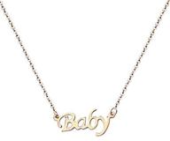 💕 bff jewelry: letter baby inspired necklace - perfect valentine's day gift - pendant necklaces for baby girls and women logo