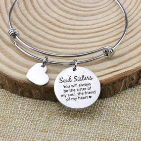 img 2 attached to Yiyangjewelry Engraved Inspirational Friendship Bracelet | Thoughtful Gifts for Friends, Inspirational Bangle with Encouragement Message