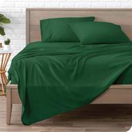 🛏️ bare home queen sheet set - 1800 ultra-soft microfiber queen bed sheets - deep pocket - forest green bedding sheets & pillowcases logo