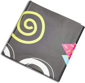 img 2 attached to Throwback Vibes: 80's Themed Party Black Plastic Tablecloth Set (54 x 108 in, 3 Pack)