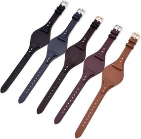 img 2 attached to 👜 Genuine Leather Spring Replacement Bands for Fossil Women's Watches - Enhance Your Timepiece