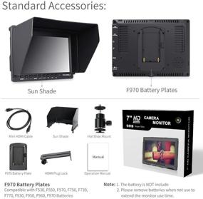 img 3 attached to 📷 Высококонтрастный 7-дюймовый ЖК-монитор HD 1280x800 с IPS-экраном Field Video LCD для камеры FW759 от Feelworld - идеальный для стедикама, комплекта DSLR-пульта управления и камкордера, ручного стабилизатора.