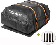 🚚 mockins waterproof cargo roof bag set: car roof rack accessories with mat, straps & 15 cu ft capacity - ideal for cars with or without racks logo