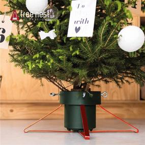 img 2 attached to 🎄 Tree Nest Christmas Tree Stand Base for 7ft Real Trees - Stable Xmas Tree Holder, Sleek Design for Decoration (Trendy, Size: L)