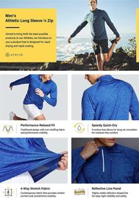 img 1 attached to 🏃 ATHLIO 3 Pack Men's 1/4 Zip Pullover: Ultimate Sun Protection, Quick Dry Running Shirt, Outdoor Athletic T-Shirt