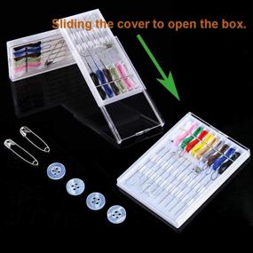 img 2 attached to 🧵 Convenient Y-Axis 8 Box Pre Threaded Needle Sewing Kit for Home and Travel