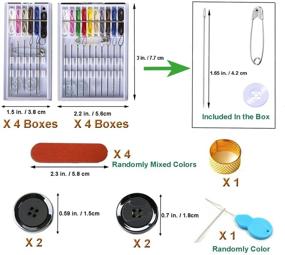 img 3 attached to 🧵 Convenient Y-Axis 8 Box Pre Threaded Needle Sewing Kit for Home and Travel