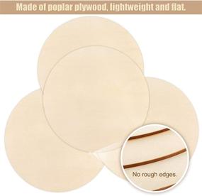 img 3 attached to 🎨 Fuyit Unfinished Wood Circles: 4Pcs 14 Inch Round Wooden Cutouts with Ribbon & Twine for DIY Crafts, Door Hangers, Signs, Wood Burning, Painting, Christmas Decor