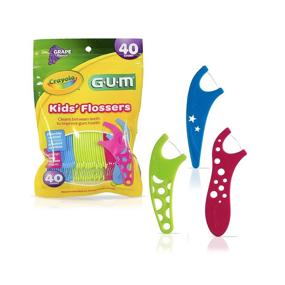 img 3 attached to Butler G-U-M Crayola Kids Flossers, Grape - 40 Each (Pack of 9) - Assorted Colors