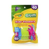 butler g-u-m crayola kids flossers, grape - 40 each (pack of 9) - assorted colors logo