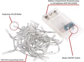 img 1 attached to ✨ 30 LED Battery Powered Fairy String Lights by Super Z Outlet - 158-Inch Length in Elegant White