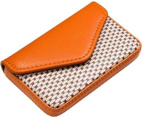 img 1 attached to 👜 Premium Leather Business Holder with Magnetic Closure for Men - Wallets, Card Cases, and Money Organizers