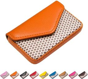 img 4 attached to 👜 Premium Leather Business Holder with Magnetic Closure for Men - Wallets, Card Cases, and Money Organizers