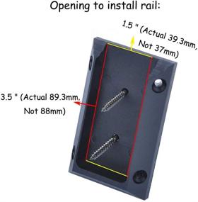 img 3 attached to 🔧 Myard PNP111902 Крепления для ограждений площадок для 2x4 (1.5x3.5) дюйма лестничных поручней из дерева - 20 шт, черные, с винтами.