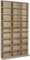 🔍 atlantic elite weathered oak media storage cabinet - new & improved, large capacity for 837 cds, 528 dvds, and 624 blu-rays - pn38408141 logo