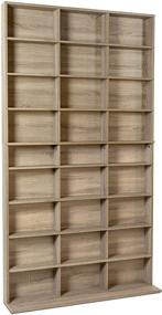 img 4 attached to 🔍 Atlantic Elite Weathered Oak Media Storage Cabinet - New & Improved, Large Capacity for 837 CDs, 528 DVDs, and 624 Blu-rays - PN38408141